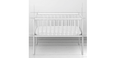 Woodies BEDSIDE CRIB tremmeseng - white