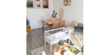 Woodies BEDSIDE CRIB tremmeseng - white
