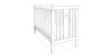 Woodies STAR COT tremmeseng - white