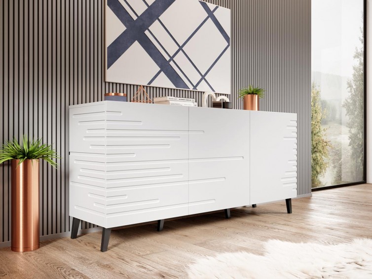 Hvid kommode 155 cm bredt med ben
