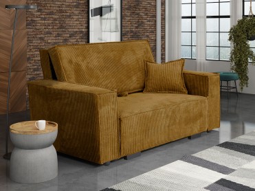 VIVA STAR II Sovesofa i honning riflet fløjl